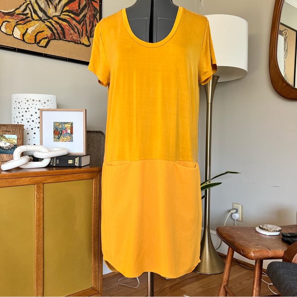 Dolan Anthropologie Lorin Marigold Tunic Shift Dress Size S